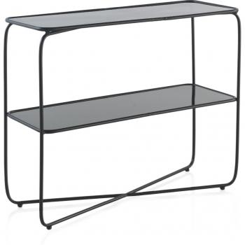 Consola de Metal con Tapa de Cristal GEESE HOME y ALEXANDRA HOUSE