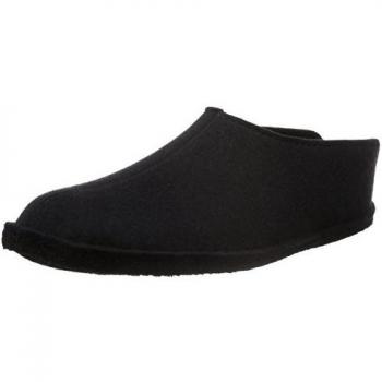Haflinger Flair Smily Black Wool Felt Slippers Size 47