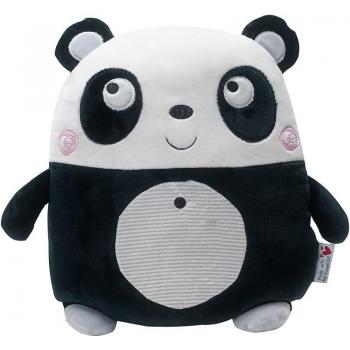 Cojín de Peluche Panda GIOplush 2 en 1, Blanco y Negro, 32cm, Material Suave y Seguro para Niños y Bebés
