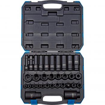 Draper 83098 Metric Impact Socket Set, 3/8 and 1/2 Square Drive, 32 Pieces