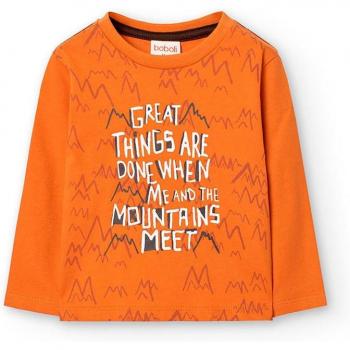 Camiseta de Punto para Bebé Niño Boboli con Manga Larga y Dibujo Frontal - bci AW24339016