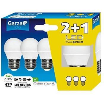 LED BOMBILLA ESF.6W E27 220º 470LM 40K CAJA 2+1