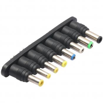 Amazingdeal365 Adaptador universal de la fuente AC / DC de la extremidad del cargador del enchufe 2Pin de 1Set 8Pcs para el cuaderno