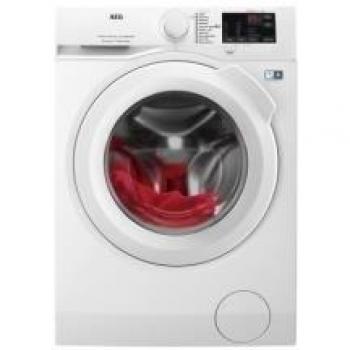 AEG L6FBI821U Lavadora de Libre Instalación, Carga Frontal, 8 Kg / 1200 rpm, Serie 6000, Motor Inverter, Programa Rápido, Panel de control LCD, Puerta XL Blanca, Blanco, Clase E