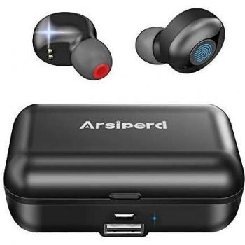 Auriculares Inalámbricos Bluetooth 5.0, Auriculares Deportivos En La Oreja, 60H ReproduccióN CancelacióN de Ruido 3D Ipx5 Resistente al Agua, MicróFono Incorporado con Funda de Carga de 2000 mAh