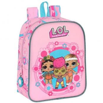 Mochila Guardería Adaptable a Carro LOL Surprise! Glow Girl Rosa 22x27x10 cm - Safta