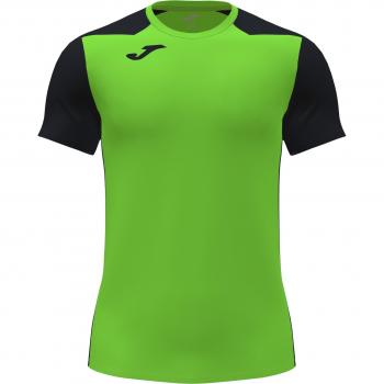 Camiseta M/C Hombre Joma Record II Verde Flúor Negro Transpirable XXL