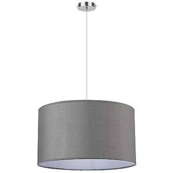 Lámpara Colgante Chanza 2xe27 Cromo/Gris 40x40 cm - Diseño Moderno