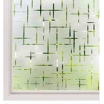 rabbitgoo Vinilos para Ventanas Privacidad Laminas Vinilo Ventana Cristal Pegatina Anti 96% UV Calor Translucido Adhesivo Ventana Fácilmente Decorativo Reutilizar para Baño Cocina Oficina 90x200cm