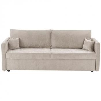 Sofá Cama Convertible Moderno de Tela con Almacenamiento y Cojines Desmontables Beige Claro Bleik