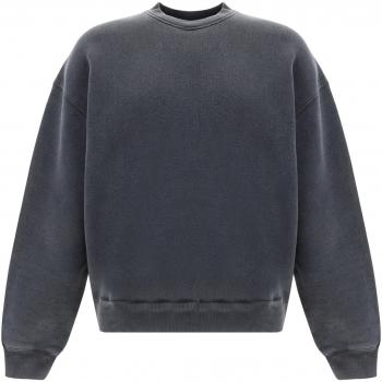Axel Arigato Men's Oversized Gray Ribbed Cotton Sweatshirt - Size S