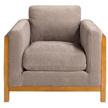 Sillón de Tela Marrón Ángel Cerdá - 98 x 92 x 88 cm - Elegante y Confortable con Reposabrazos