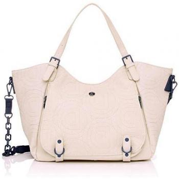 Bolso de Hombro Desigual Minuet Rotterdam Bordado Blanco Grande