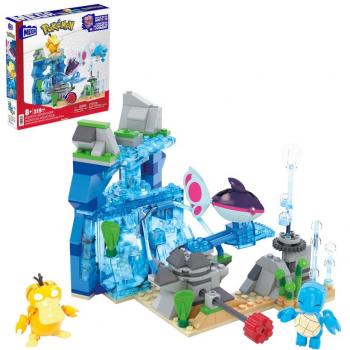Kit de Construcción Mega Aventura Acuática de Pokémon Adventure Builder - Incluye figuras articuladas, piezas para construir escenarios acuáticos, accesorios temáticos de Pokémon y manual de instrucciones