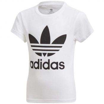 adidas Trefoil tee Camiseta, Unisex niños, Blanco/Negro, 116