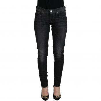 Fiorucci Black Cotton Low Waist Skinny Jeans W27