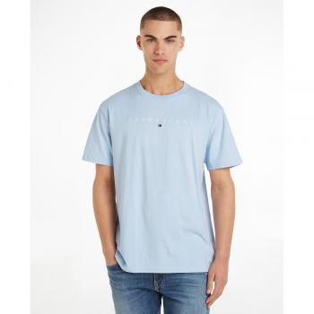 Camiseta Tommy Jeans Linear Blanco Azul Hombre
