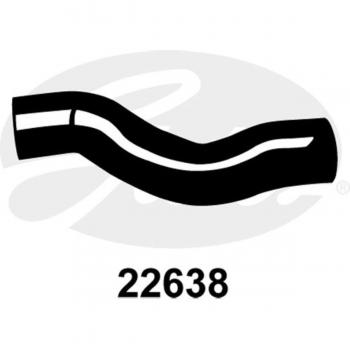 Manguera del radiador GATES 22638 - Manguera de goma reforzada, resistente a altas temperaturas y presión, compatible con sistemas de refrigeración automotriz