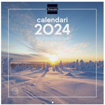 Finocam 2024 - Calendario de Pared en Catalán con Imágenes de Naturaleza, Espacio para Anotaciones, Enero a Diciembre (12 Meses), Tamaño 30x30 cm