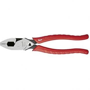 Milwaukee 48-22-6100 9 Inch Leverage Lineman Pliers w/ Crimper and Pipe Reaming Head Design