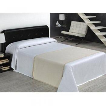 SABANALIA - Colcha de piqué Rombos - Cama 200-300 x 280, Blanco
