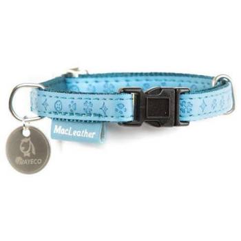 Collar MacLeather Azul para Perros 10mm x 20-33cm Nayeco