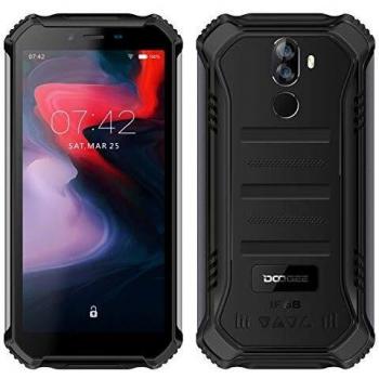 DOOGEE (3GB+32GB) 4G Android 9.0 Sólido Móvil Libre Robusto - 5.5'' HD (Gorilla Glass 4) IP68/IP69K Militar Resistente IP68 Impermeable Smartphone, 4650mAh batería,Dual SIM,GPS,NFC - Negro