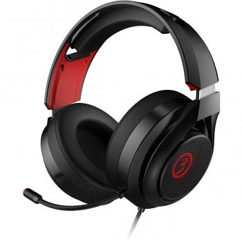 Cascos Gaming Ozone Rage X40 - Auriculares con microfono - Sonido 7.1 Virtual, Software, Altavoces 50m, LED rojo, Diadema Ajustable, Controlador, Compatible PS4, Ergonomico, Negro