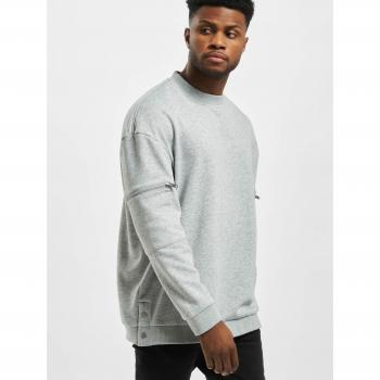Urban Classics Men's Grey Melange Training Terry Crew Sweatshirt
