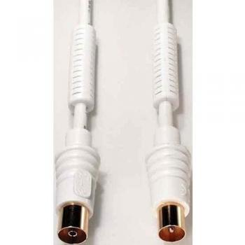 E+P Cable de Antena (Dorado), 2,5 m, Color Blanco