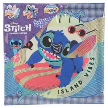 Pintura con Diamantes Lilo y Stitch - Lienzo 29 x 29 cm con Cera, Bandeja, Lápiz y Diamantes