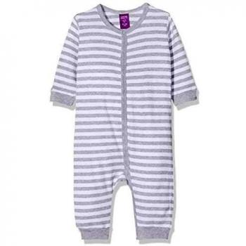 Living Crafts Pijama sin pies, 62/68, Gris/Blanco a Rayas.