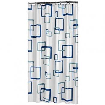 Cortina de Ducha Retro Azul PEVA 180x200 cm