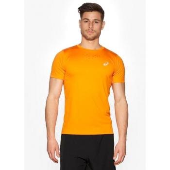 Asics Stride SS Top de Manga Corta, Hombre, Naranja