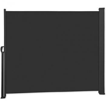 Nemaxx SCA160 Toldo lateral - Paravientos negro Toldo 160x300 cm Tela negra Cajón negro