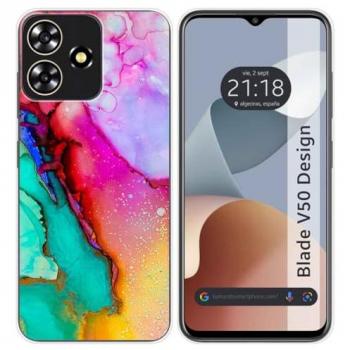 Funda de Silicona para Zte Blade V50 Design 4G con Diseño de Mármol 15 y Dibujos
