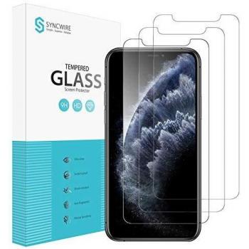Syncwire - Protector de pantalla para iPhone X/XS/11 Pro, [3 unidades] iPhone 11 Pro sin burbujas SyncProof HD Protector de pantalla de cristal templado 9H de dureza 9H para iPhone X/XS/11 Pro