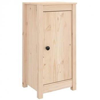 Aparador de madera maciza de pino 40x35x80 cm con 1 puerta, mueble de almacenaje para salón, buffet, armario auxiliar y armario de almacenamiento