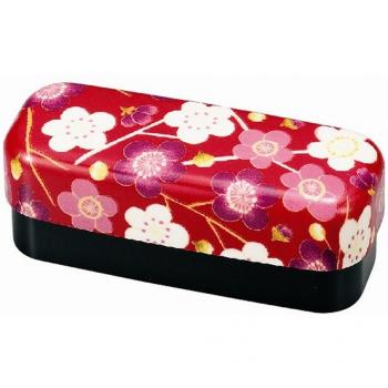 Slim compact lunch modern plum red 50846 and Ha HAKOYA cloth