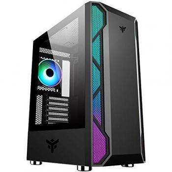 Case Gaming VERTIBRA X210 - Torre Media, Ventilador ARGB de 12cm, 2xUSB3, Panel Lateral de Vidrio Templado