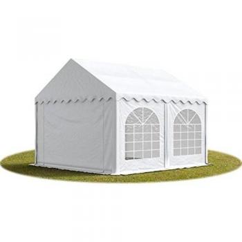 Carpa para Fiestas 4x4 m, PVC 750, Impermeable, con Base Reforzada, Blanca
