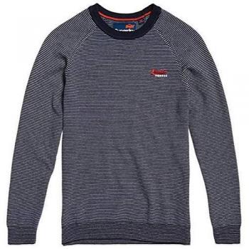 SUPERDRY Men's Orange Label Crew Knit - Marina Feeder - XL - Blue