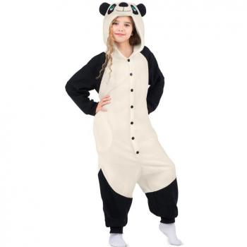 Disfraz de Oso Panda Infantil con Capucha y Orejas para Niños