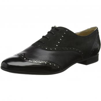 Geox D Marlyna C, Zapatos de Cordones Oxford para Mujer, Negro