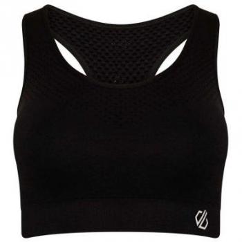 Sujetador Deportivo De Impacto Medio Dare2B Don't Sweat It - Color Negro, diseño de soporte medio, ideal para actividades deportivas, tejido transpirable y de secado rápido, tirantes ajustables y espalda en forma de Y para mayor comodidad y