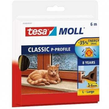 Junta de goma Tesa Moll Classic PProfil marrón, 9 mm x 6 m