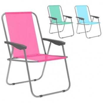 Silla Plegable Marbueno 59 x 75 x 51 cm - Material Acero Textilene - Uso Cómodo y Sencillo