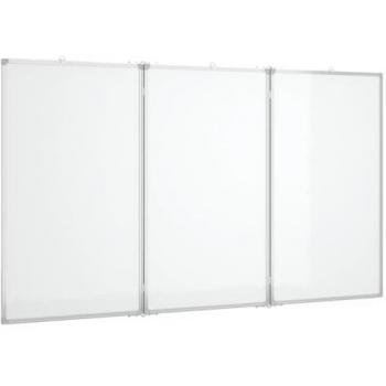 Pizarra magnética plegable de aluminio 180x80x1,7 cm, pizarra plegable, pizarra magnética de borrado en seco