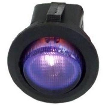 Phobya Round Blue Illuminated Toggle Switch - Unipolar ON/OFF Black (3-Pin)
