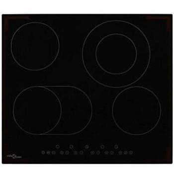 vidaXL Placa Vitrocerámica 4 Quemadores Control Táctil Electrodomésticos Accesorios Cocina Comedor Vidrio Resistente al Calor Segura Moderna 6600W